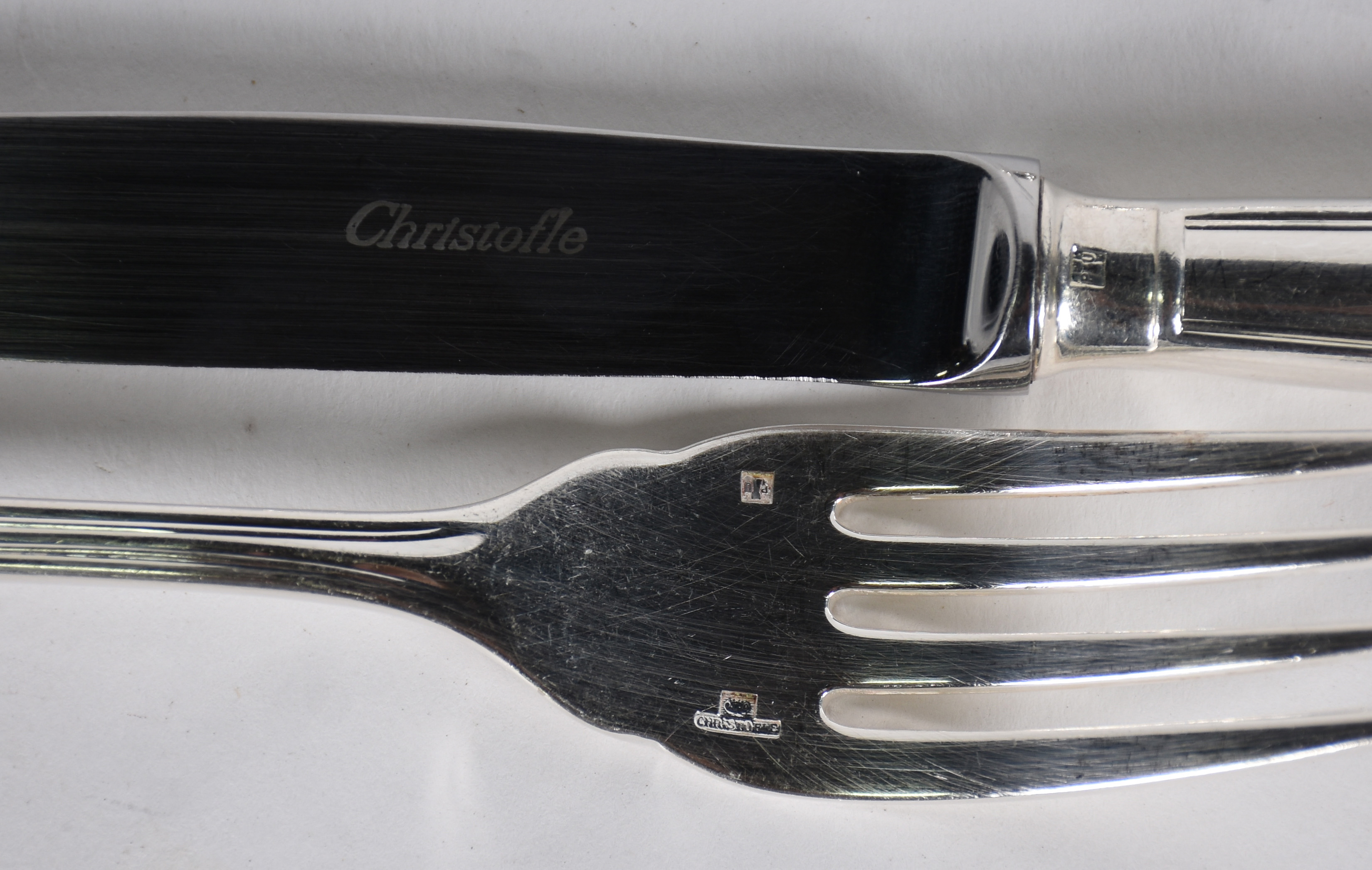 Faqueiro Christofle modelo Albi , de metal espessurado a prata... - foto 3 de 4