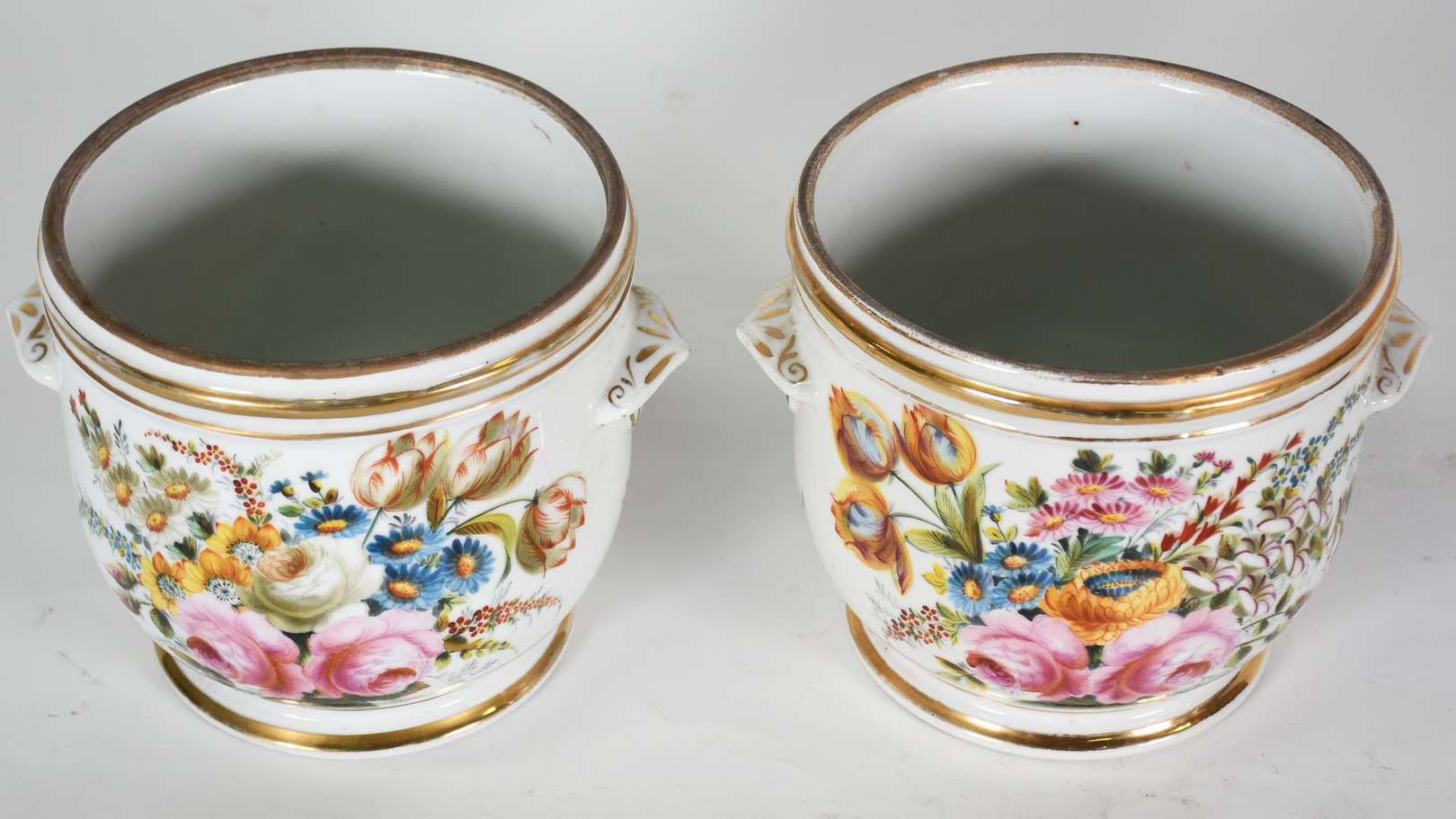 Par de “Cache-pots”- Porcelana francesa “Velho Paris” Decoração... - foto 4 de 4