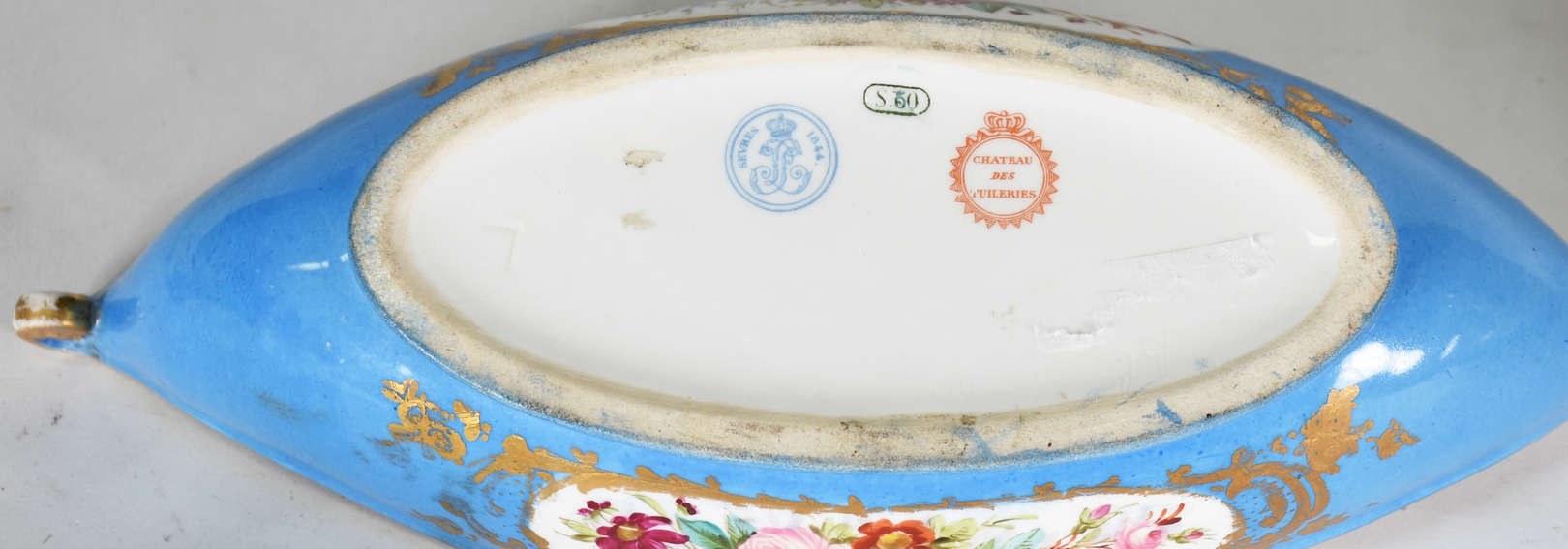 Azeitoneira monogramada – Serviço do rei Louis Philippe – Porcelana... - foto 3 de 3
