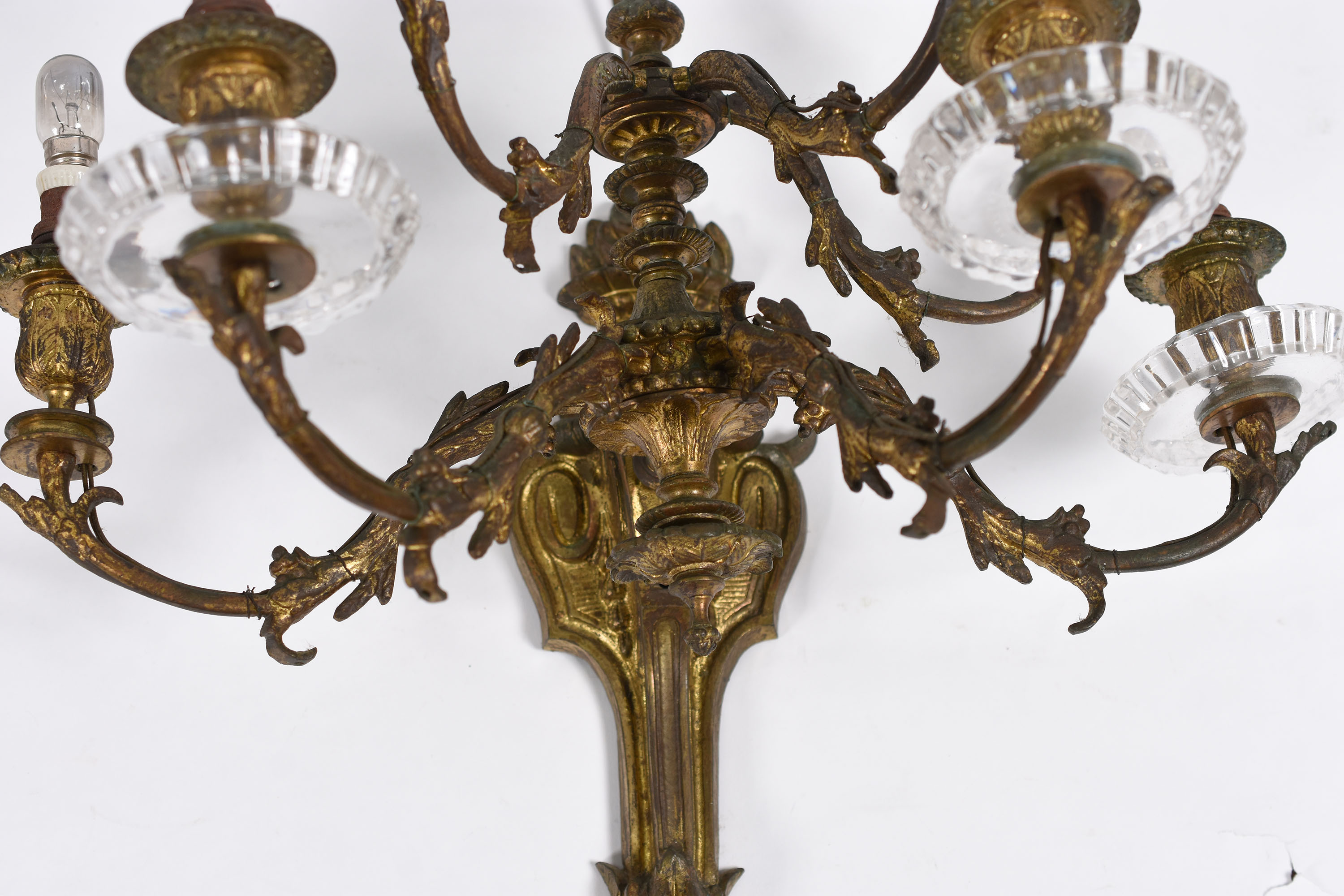 BACCARAT , Par de apliques incompletos de metal para 7 luzes cada... - foto 4 de 4