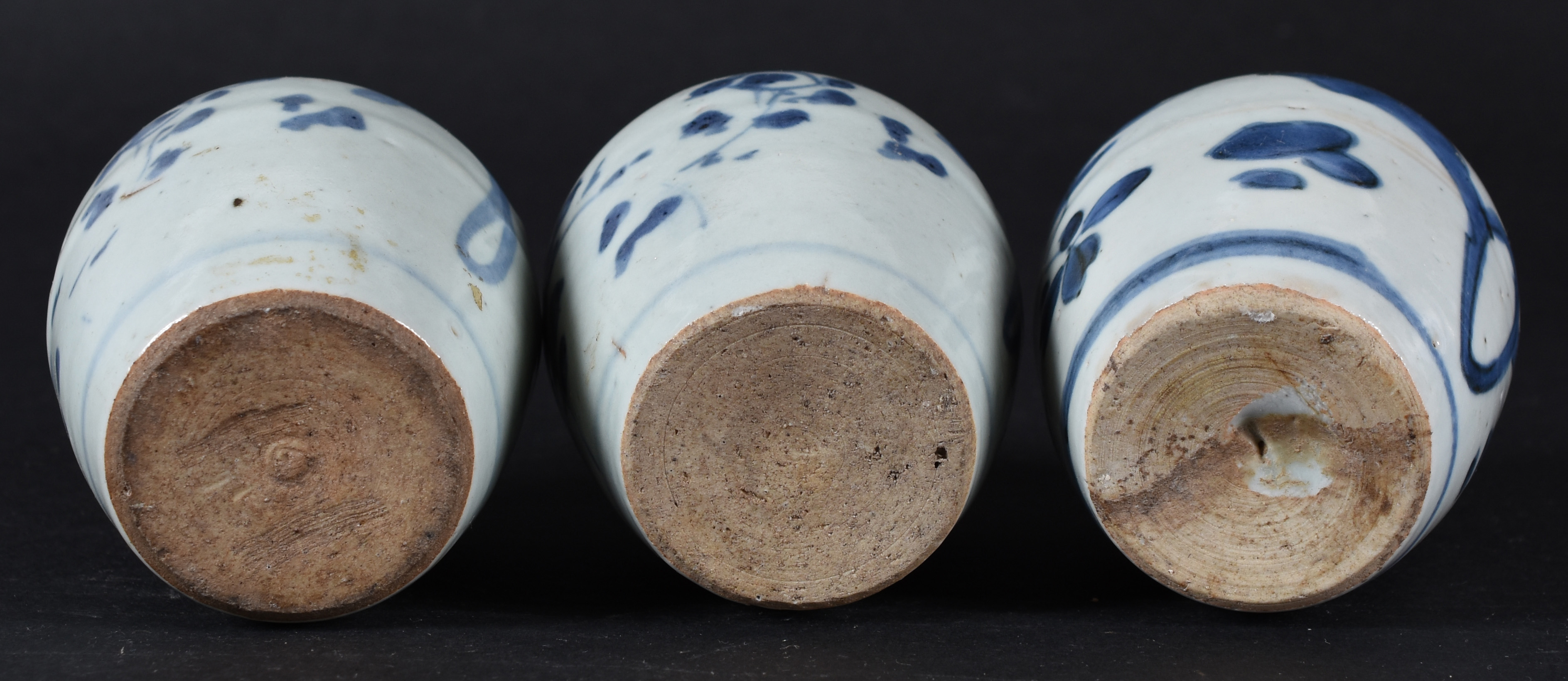 Louça rústica – Três vasinhos – Porcelana chinesa provincial –... - foto 3 de 3