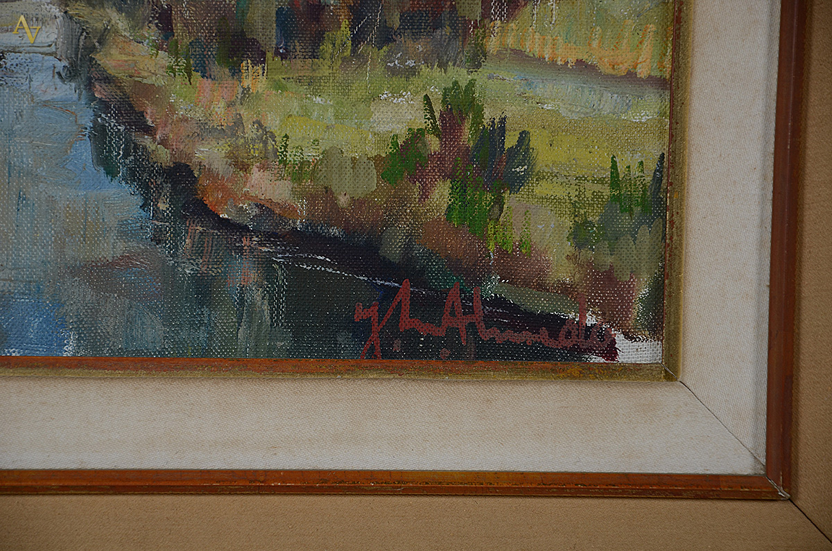 JOSÉ MARIA DE ALMEIDA - Paisagem com ponte - ose - 26 x 39 - foto 3 de 3