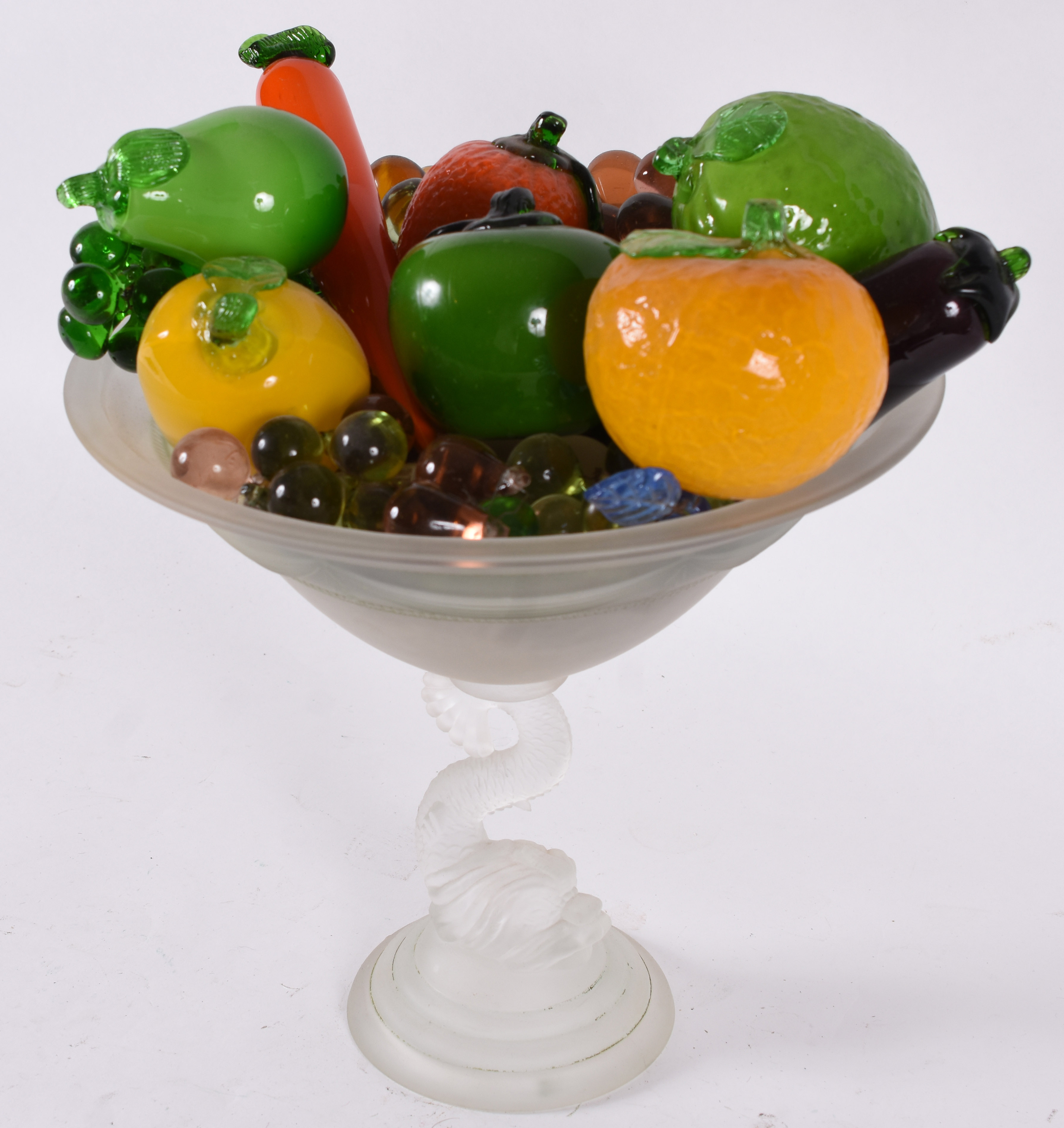 Fruteira – Cristal Baccarat – Decoração em tom fosqueado, com bojo... - foto 2 de 4
