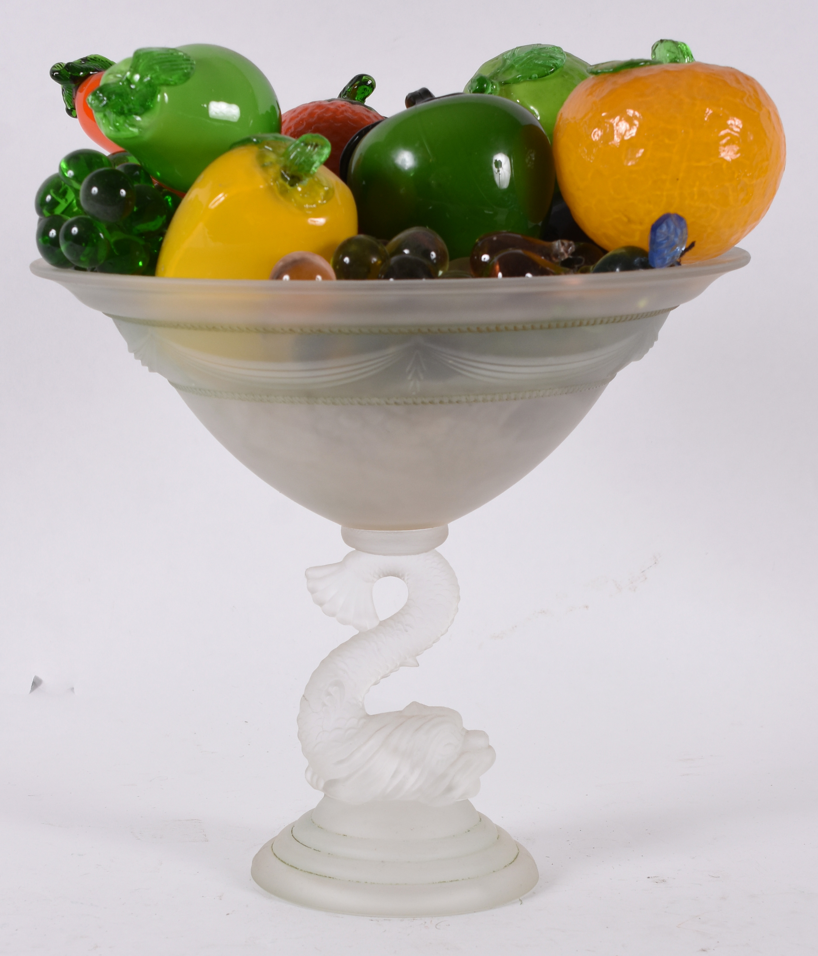 Fruteira – Cristal Baccarat – Decoração em tom fosqueado, com bojo... - foto 3 de 4