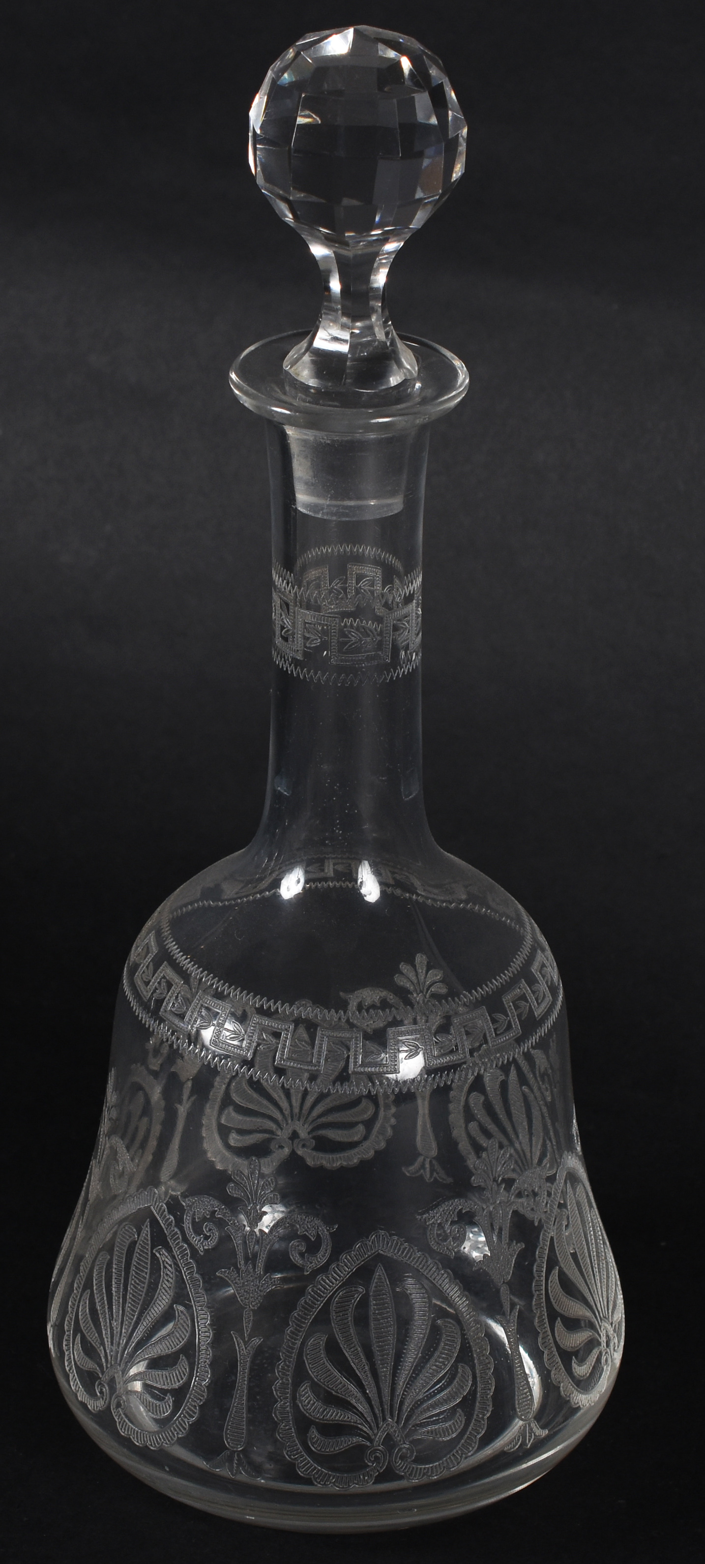 Garrafa – Cristal Saint Louis – Decoração com palmas e frisos... - foto 2 de 2