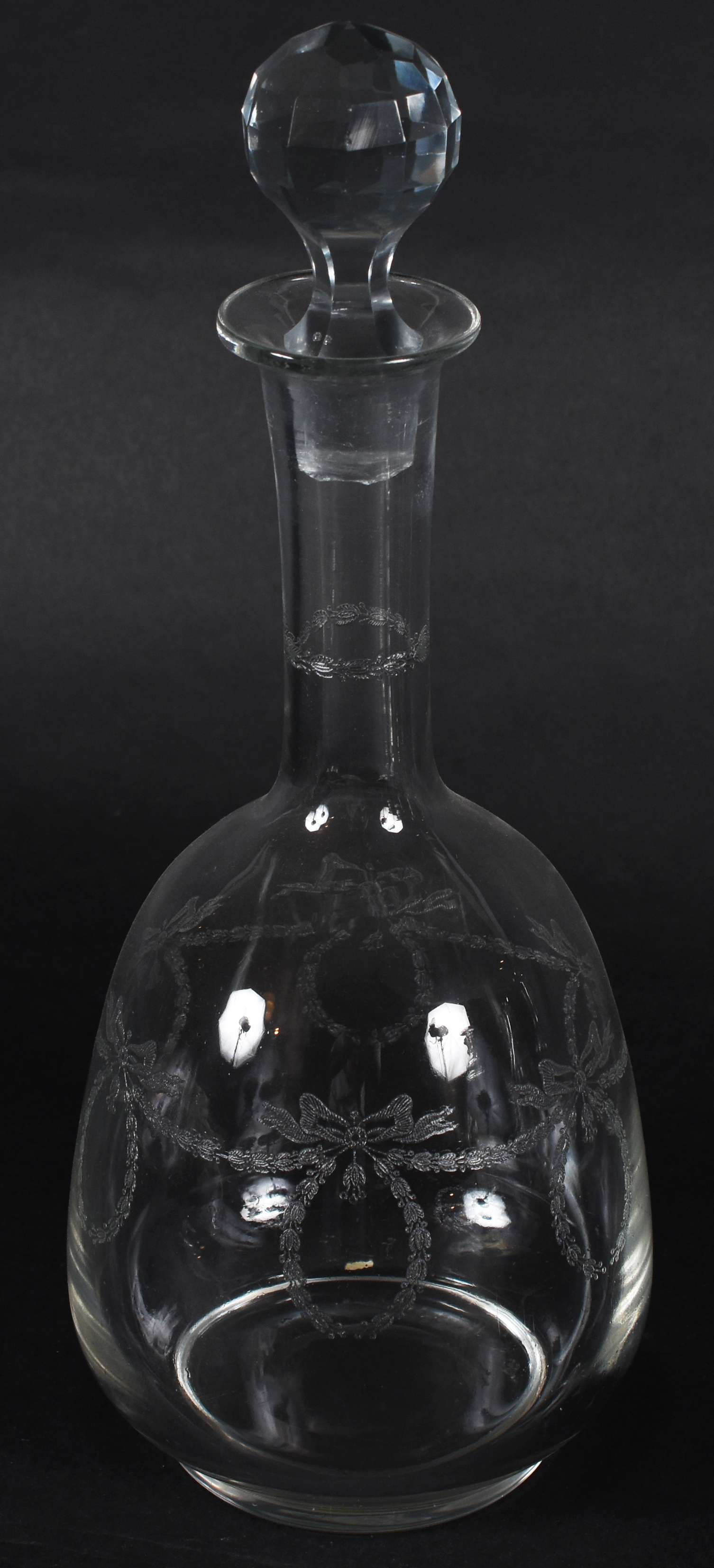 Garrafa – Cristal Saint Louis – Decoração lavrada em guirlandas... - foto 2 de 3