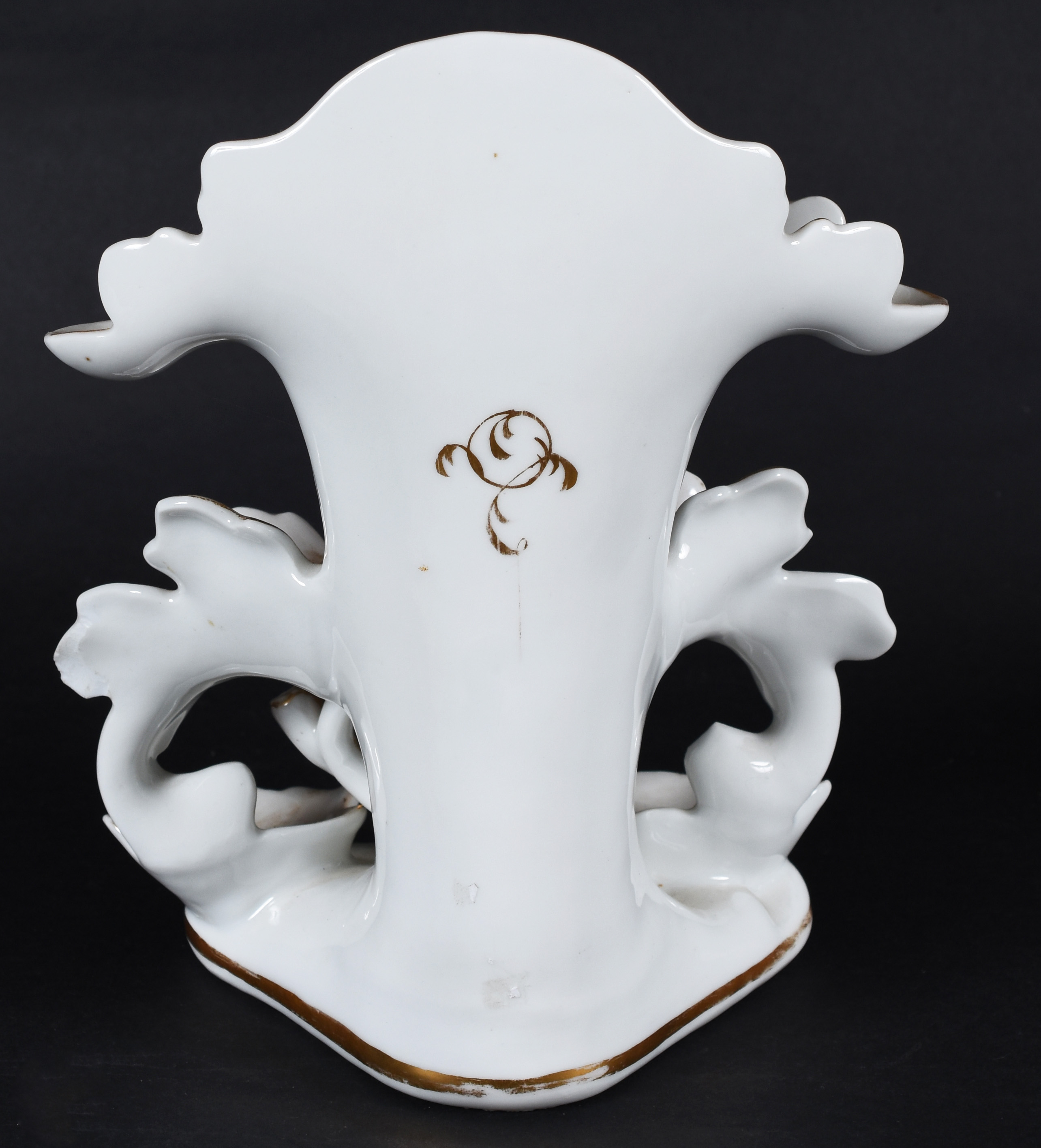 Vaso / tinteiro – Porcelana francesa “Velho Paris”- Decoração floral... - foto 3 de 3