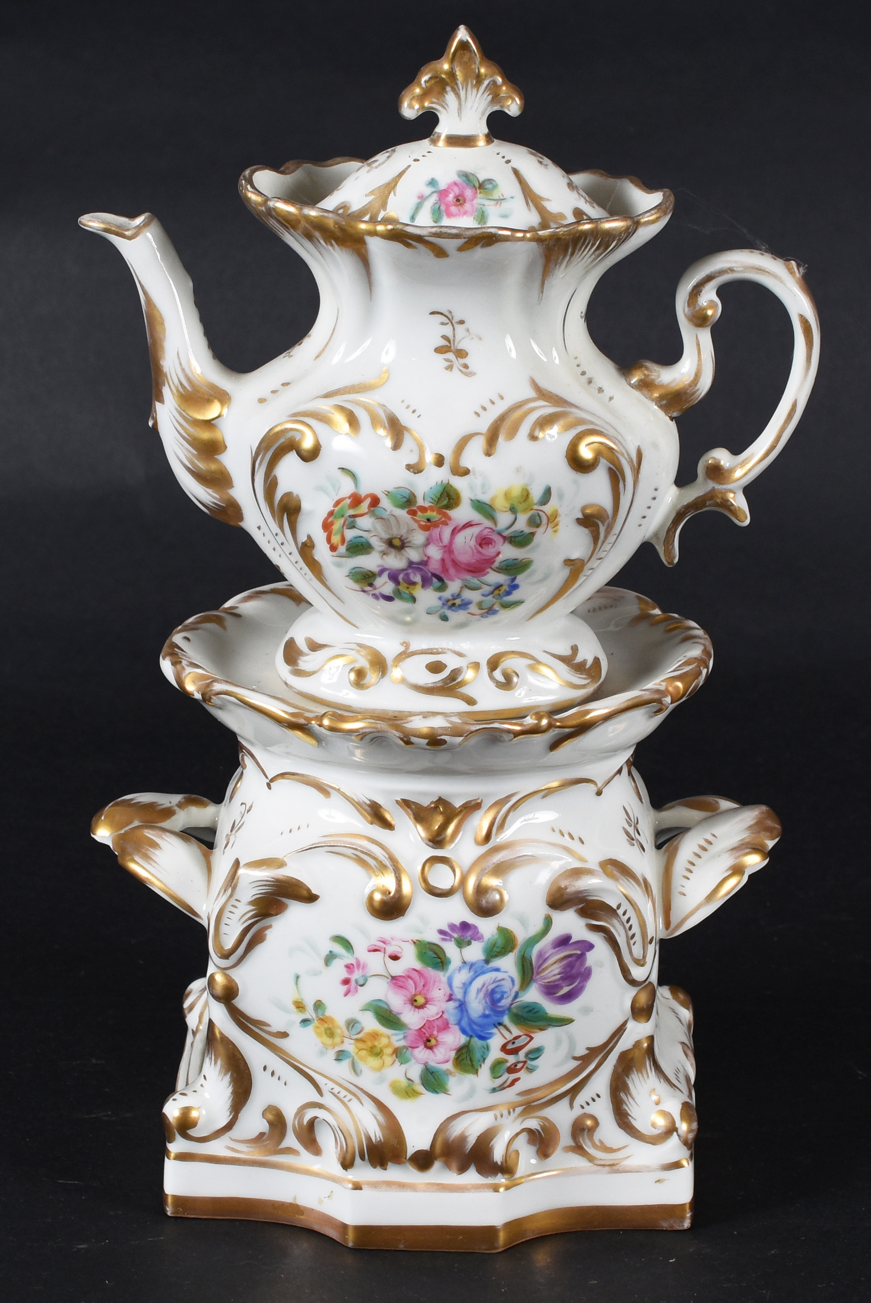 Veilleuse “Velho Paris” – Porcelana francesa – Decoração floral em... - foto 2 de 5