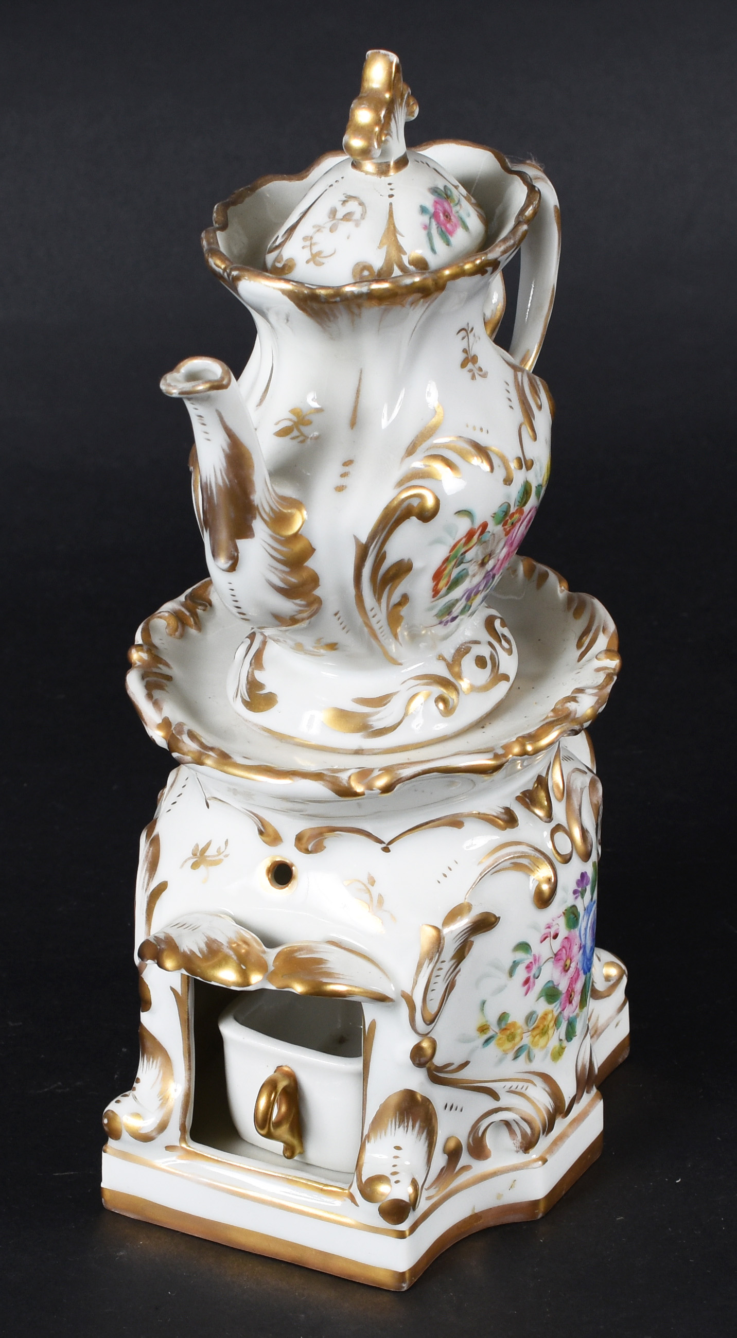 Veilleuse “Velho Paris” – Porcelana francesa – Decoração floral em... - foto 4 de 5