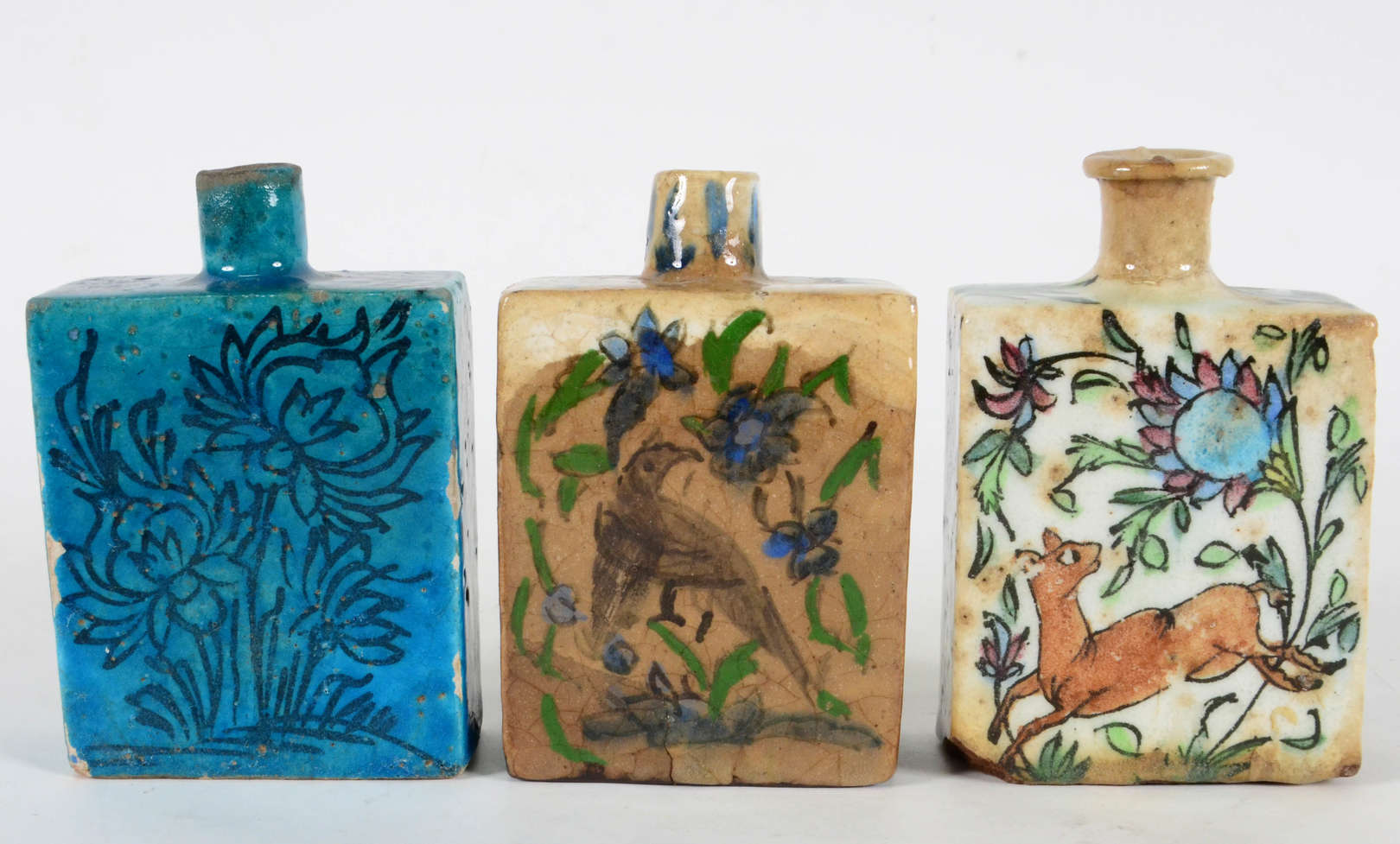 Cerâmica Persa – Três perfumeiros de cerâmica vitrificada – Decoração... - foto 2 de 4