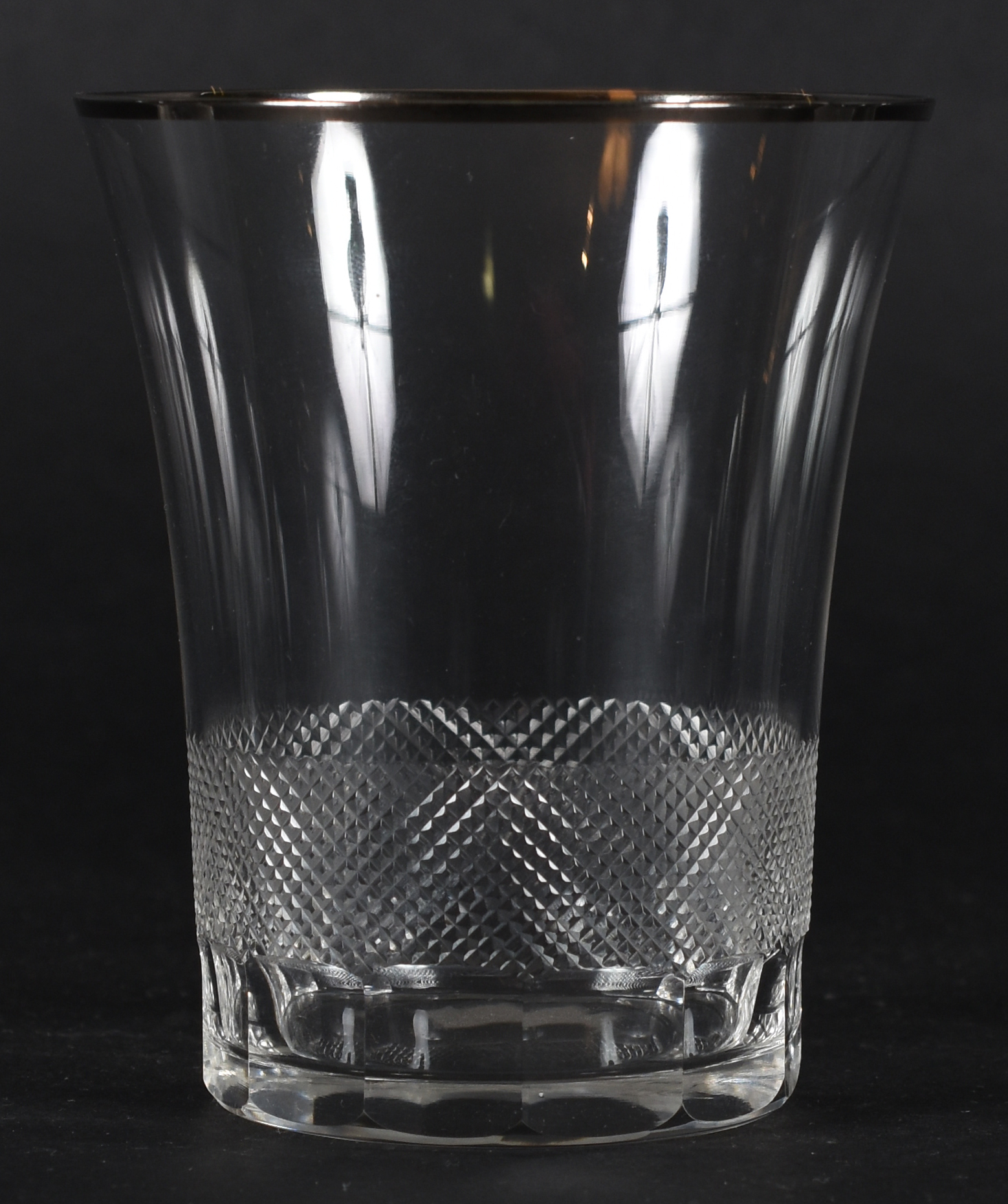 Conjunto de copos – Cristal francês – Decoração com friso prata na... - foto 5 de 5