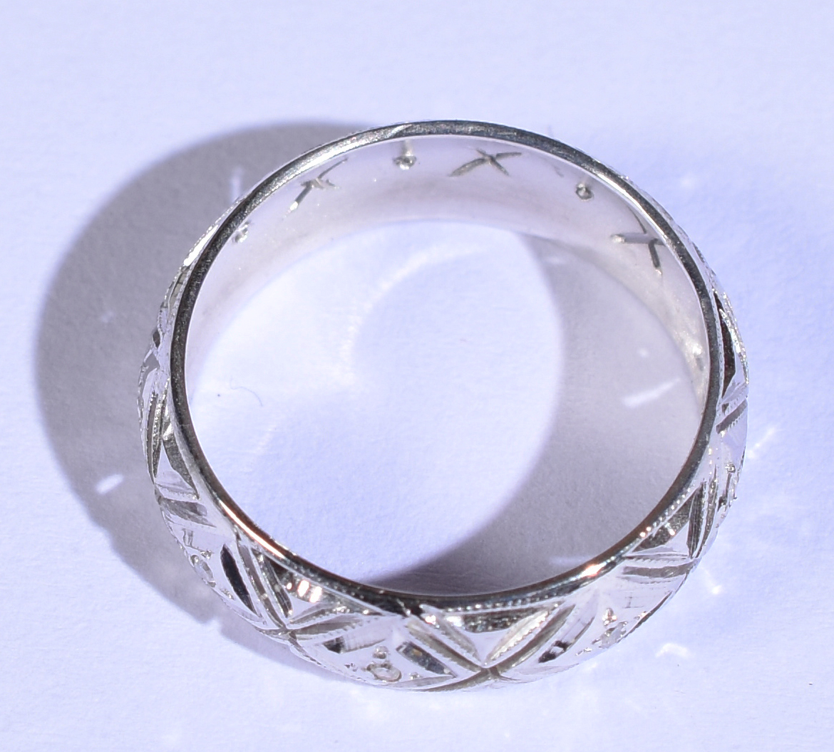 Anel Art Deco de platina com 10 brilhantes.Aro 13 (Por questão de... - foto 2 de 3