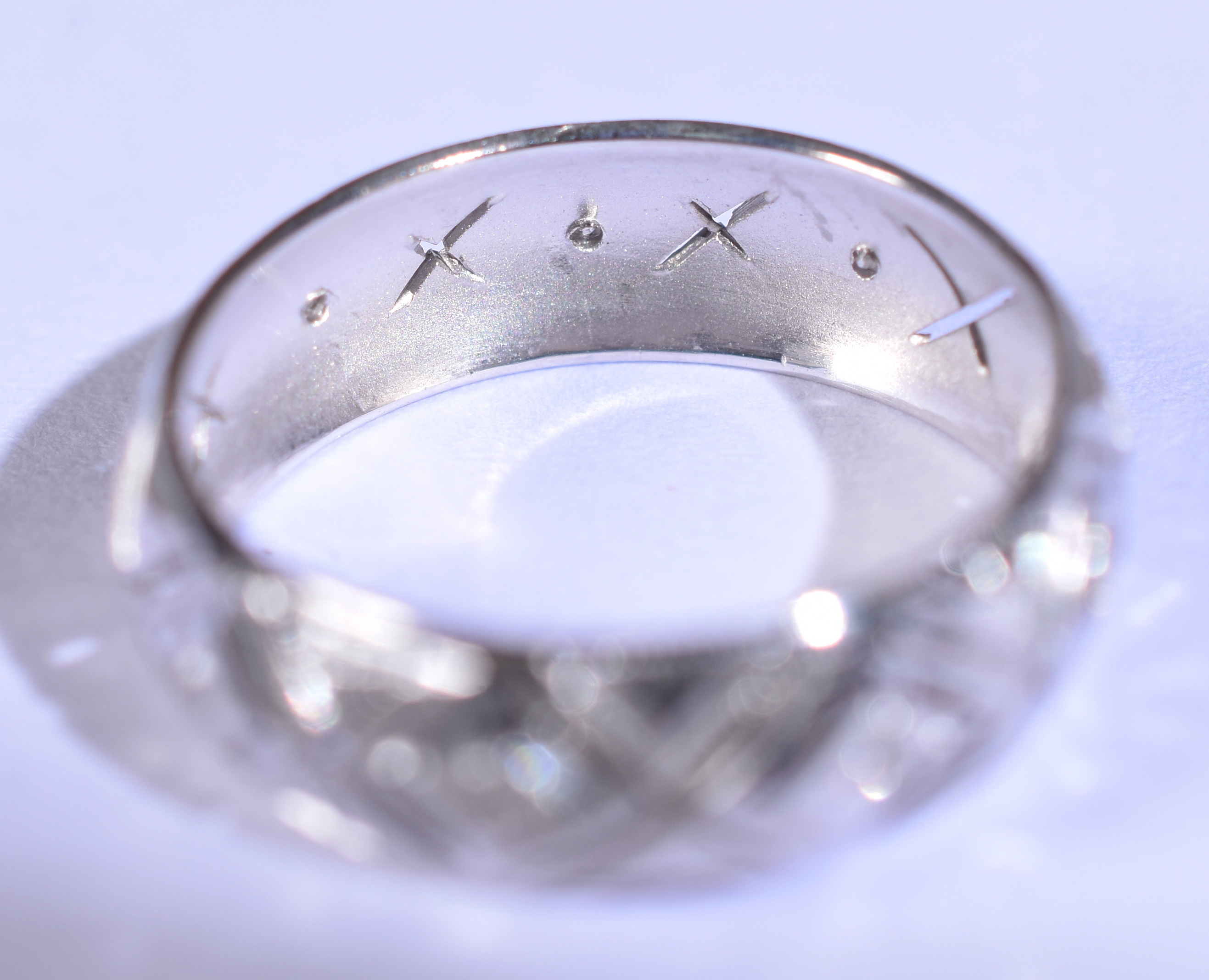 Anel Art Deco de platina com 10 brilhantes.Aro 13 (Por questão de... - foto 3 de 3