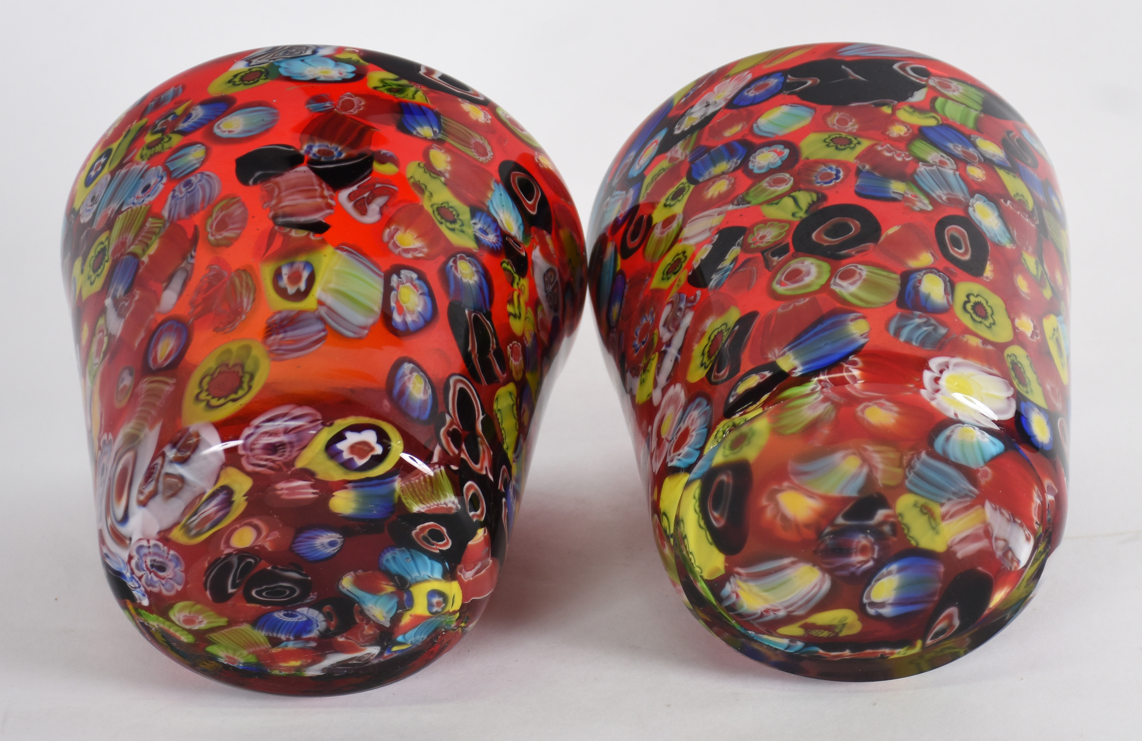Dois cachepot pequenos de Murano "milifiori" em policromia. - foto 3 de 3