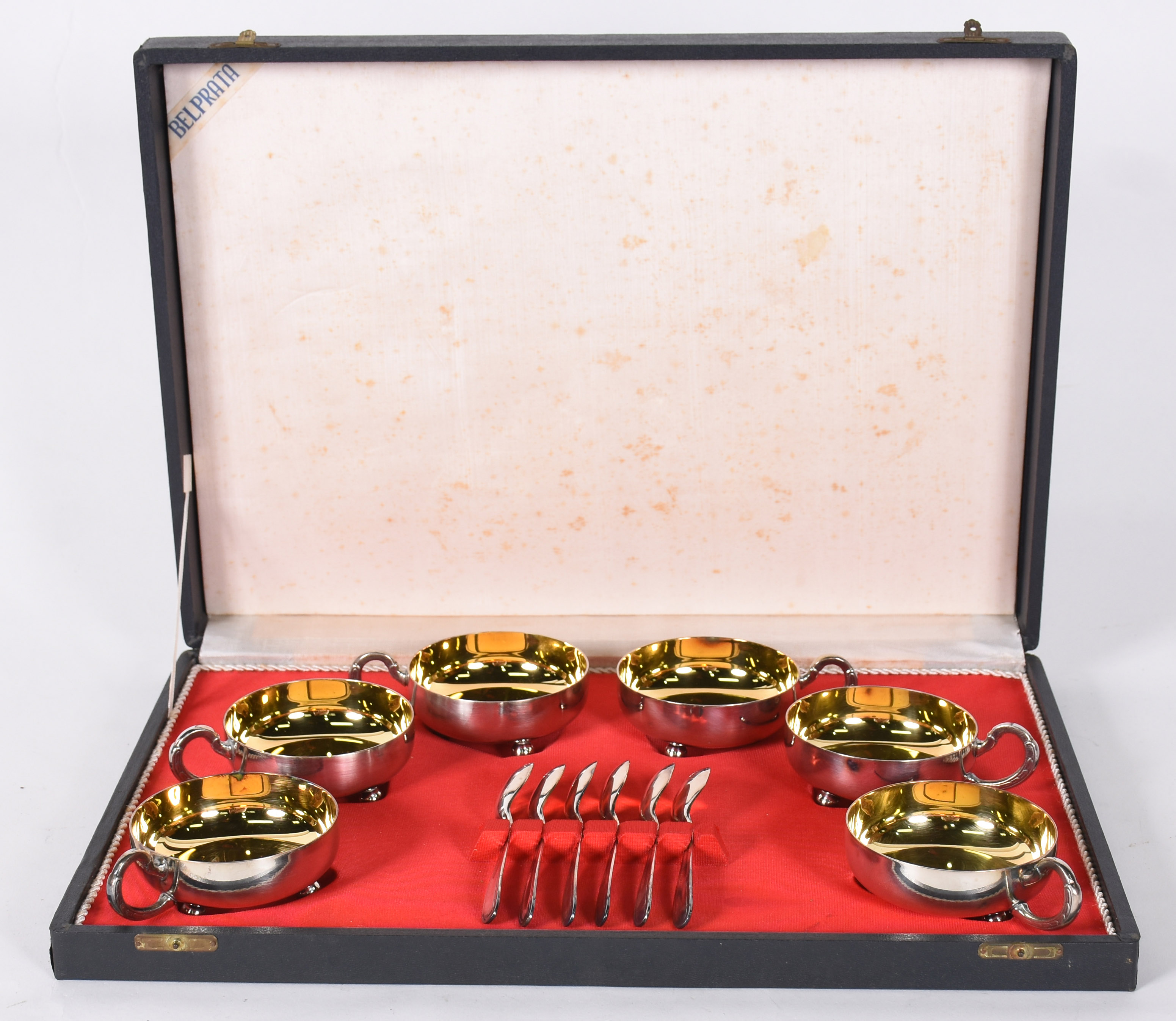 Conjunto com 6 taças para sorvete com colher de metal Belprata . - foto 1 de 4