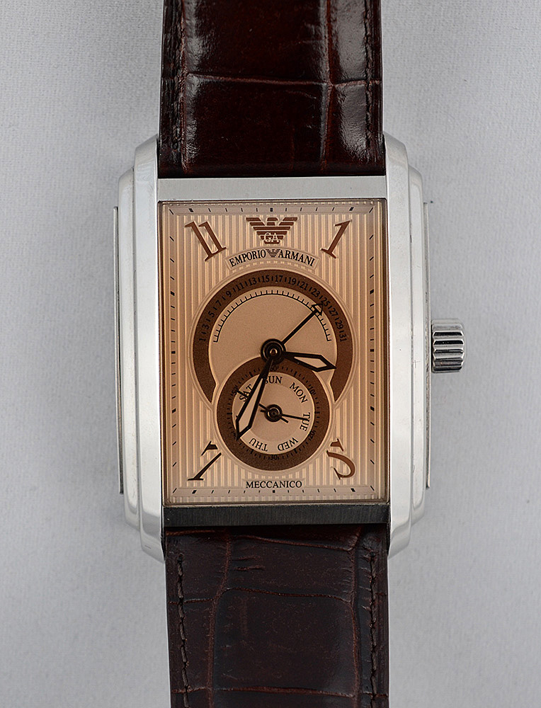 ARMANI - Relógio masculino com pulseira de couro, automático. - foto 1 de 4