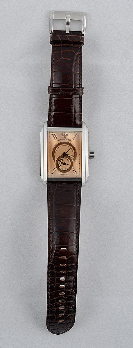 ARMANI - Relógio masculino com pulseira de couro, automático. - foto 2 de 4