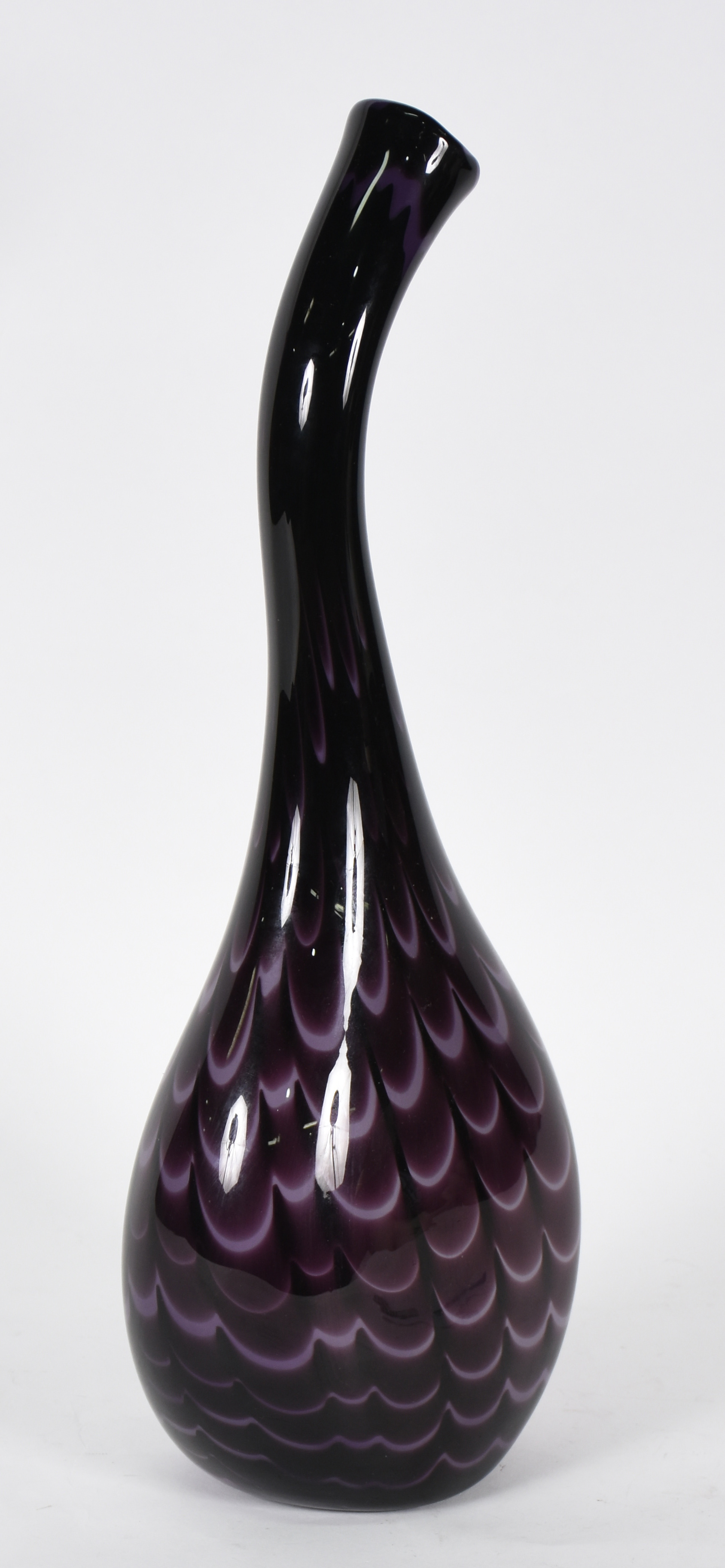 Vaso de Murano com ponta , preto e roxo - foto 3 de 4