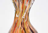 Porta velas de Murano  na cor laranja . - Porta velas de Murano  na cor laranja .