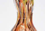 Porta velas de Murano  na cor laranja . - Porta velas de Murano  na cor laranja .