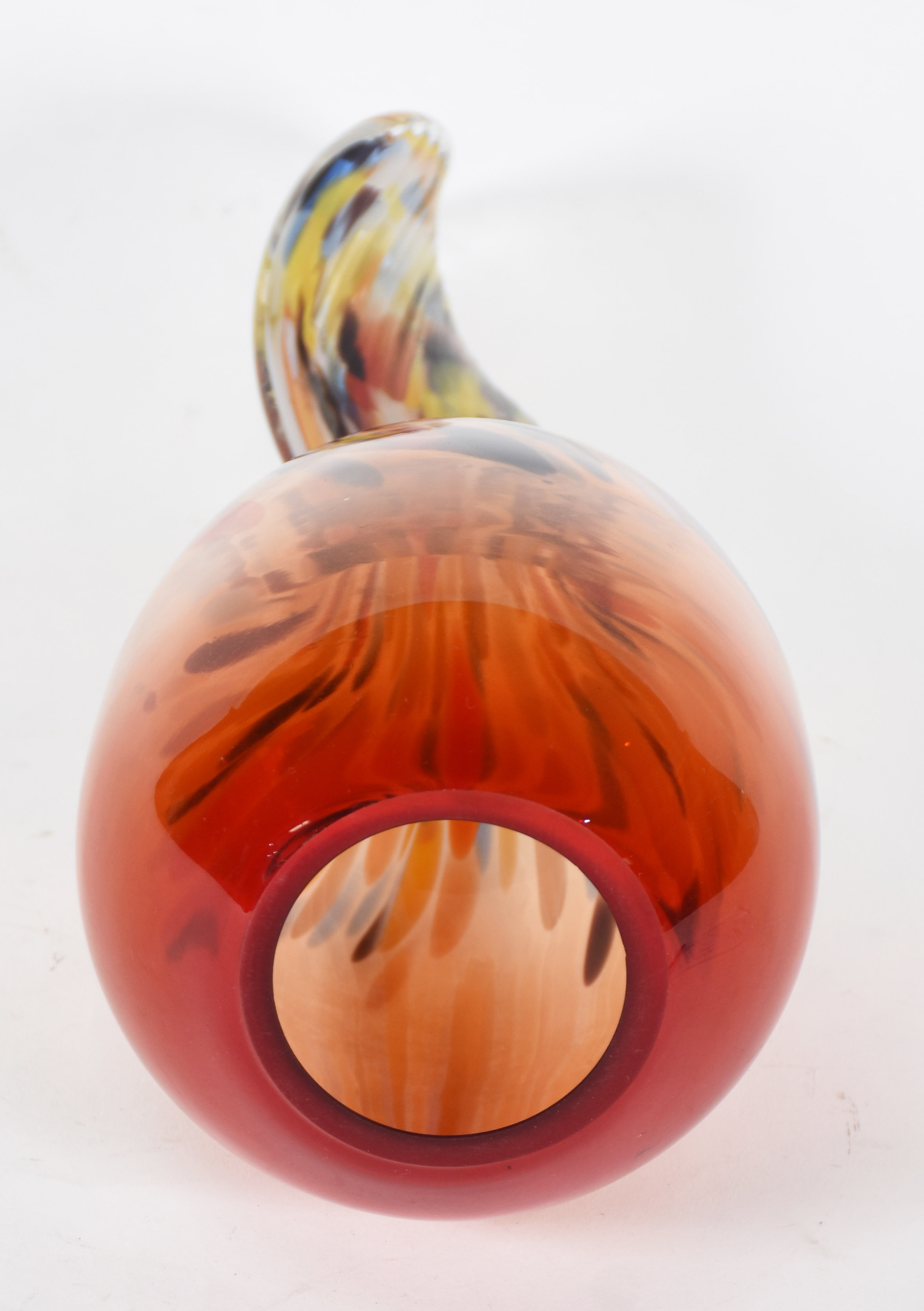 Porta velas de Murano na cor laranja . - foto 4 de 4