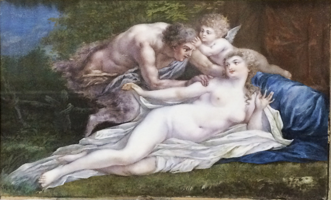 Miniatura – Pequena pintura representando Vênus, Cupido e um fauno... - foto 2 de 3