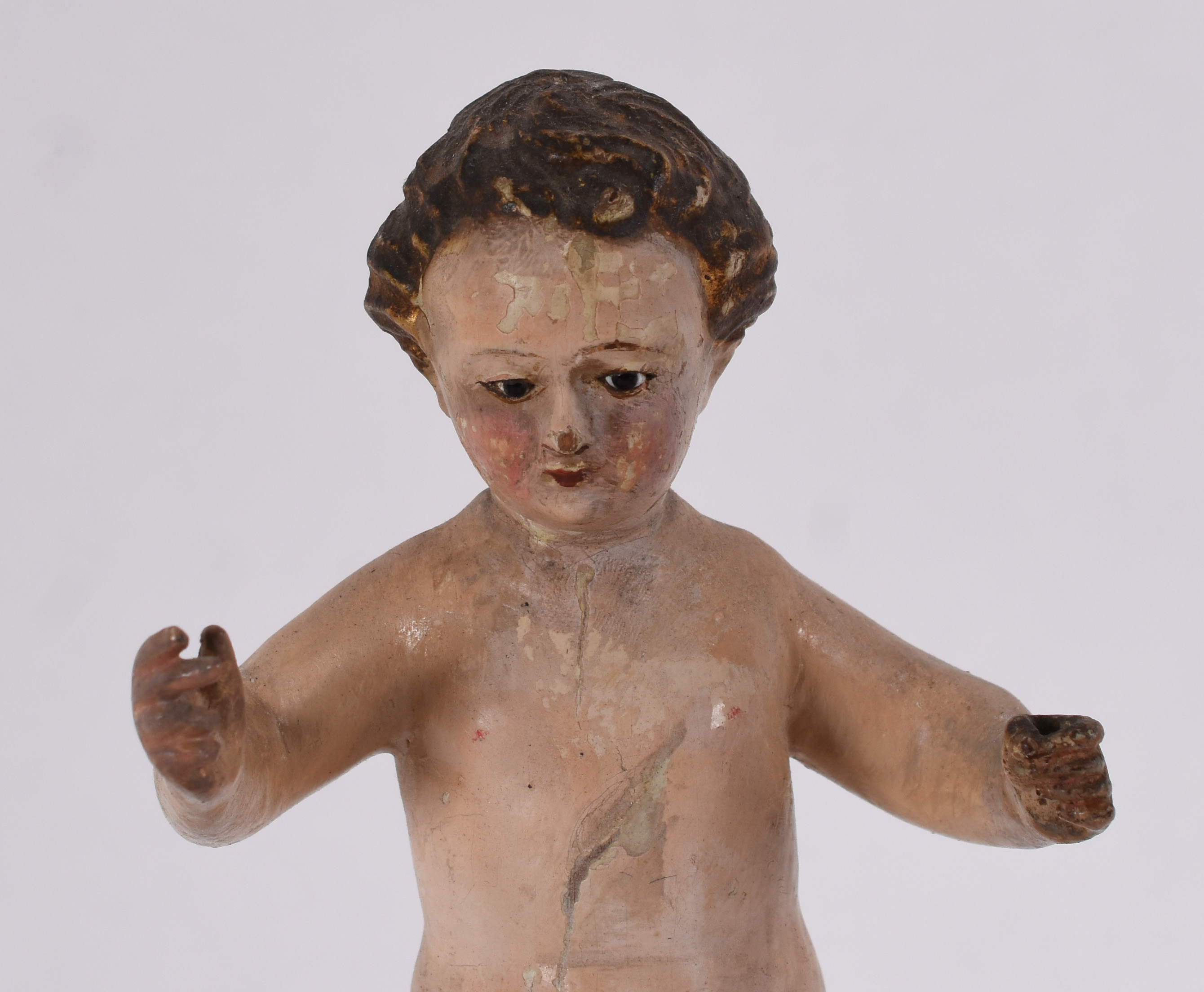 Arte Sacra - Imagem do menino Jesus - Madeira esculpida, dourada e... - foto 2 de 3