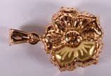 Pendente de ouro 18   k em formato de flor .( P... - Pendente de ouro 18   k em formato de flor .( Por questão de segurança a peça não se encontra na loja )