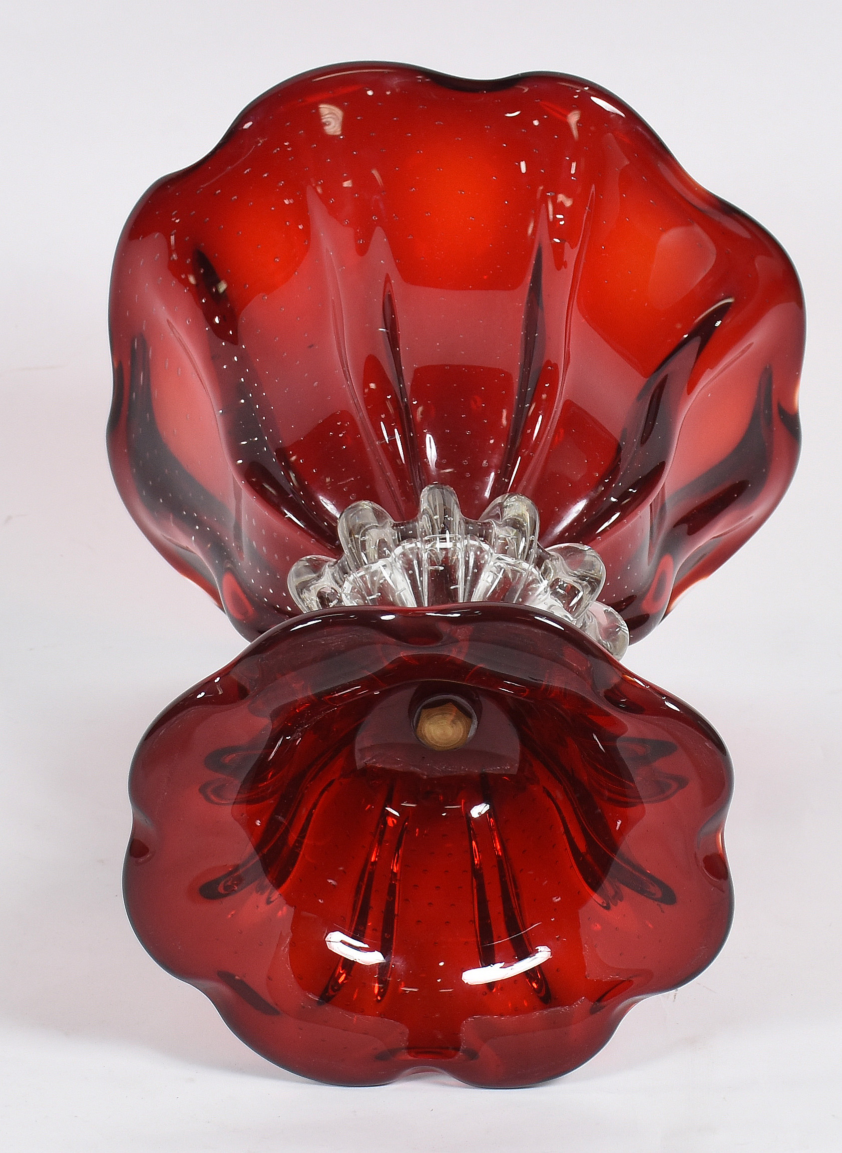 Fruteira de Murano vermelho . - foto 3 de 3