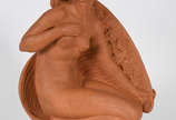 JOE DESCOMPS, Figura femina - Belíssima escultura ART DECO em terracota, assinada.