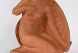 JOE DESCOMPS, Figura femina - Belíssima escultura ART DECO em terracota, assinada.
