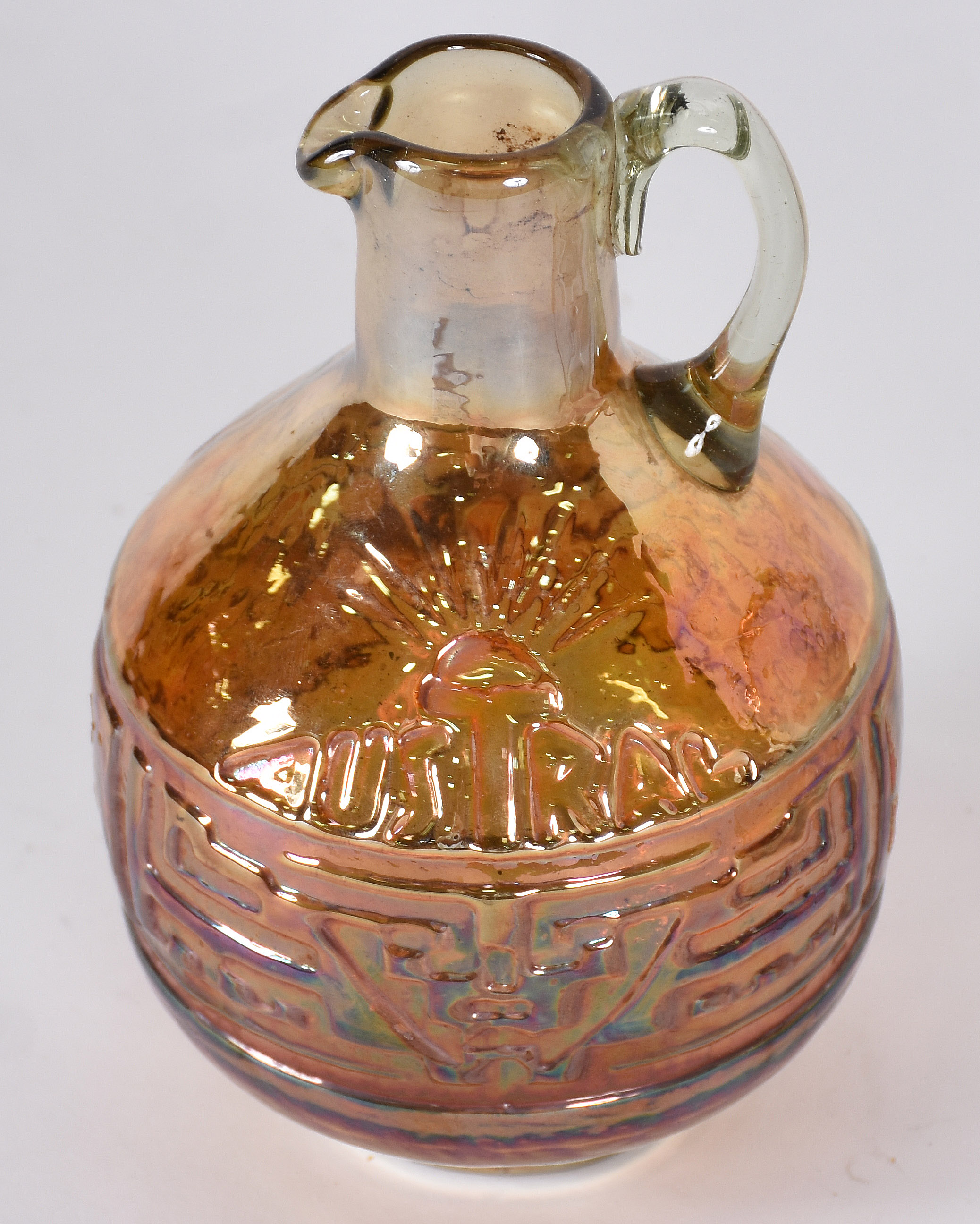 Sete peças de vidro com dourado : Par de castiçais , par de vasos ( 1... - foto 2 de 4