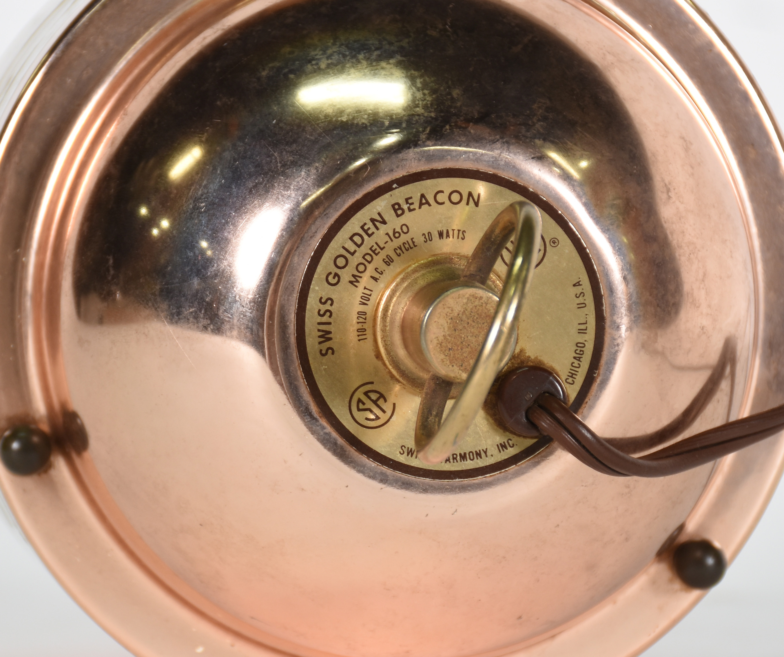 Lanterna elétrica de cobre americana "Swiss Golden Beacon", model 160... - foto 5 de 6
