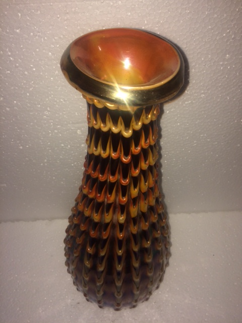 Vaso decorativo – “Canival Glass” – Decoração em forma de balaústre... - foto 2 de 2