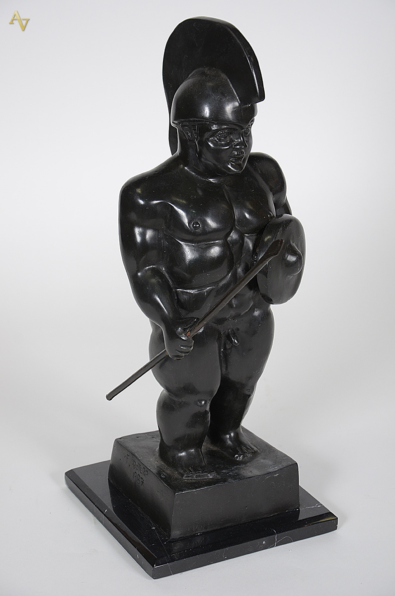 BOTERO - Escultura de bronze com base de mármore representando... - foto 1 de 4