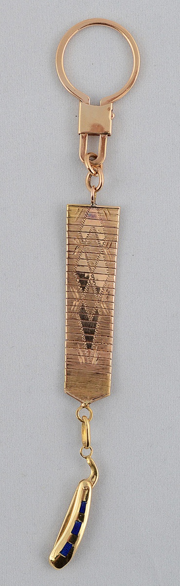 Chaveiro de ouro 18 k com pingente com mini navalha (articulada)... - foto 1 de 3