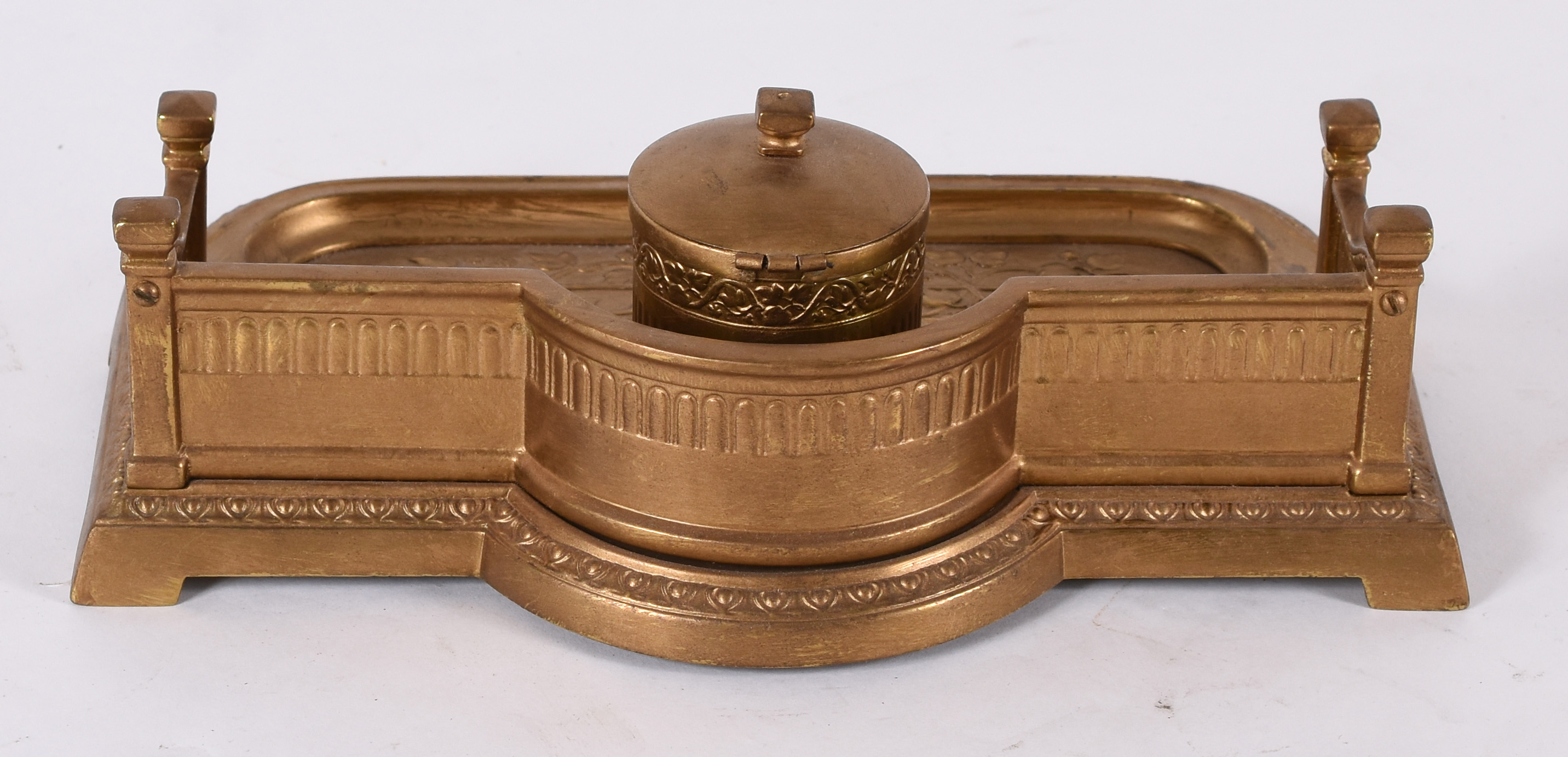 Tinteiro “Art Deco” – Bronze dourado – Decoração com cercadura e... - foto 3 de 3