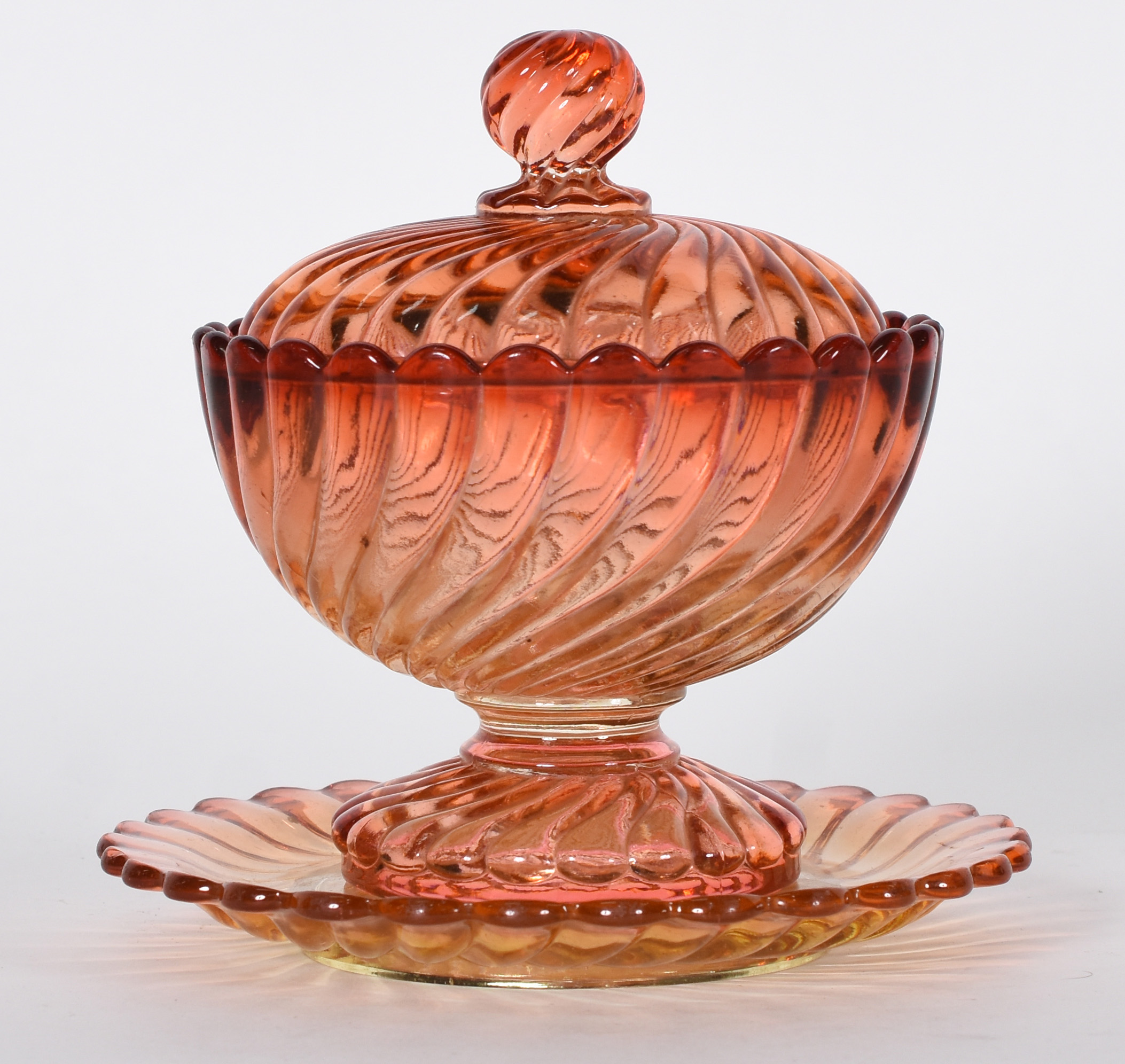 BACCARAT -Compoteira com presentoir de cristal rubi , gomos... - foto 2 de 7