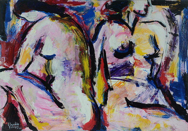 CLAUDIO FONTES - Duas mulheres - ast - 70 x 100 - 2006 - foto 2 de 4
