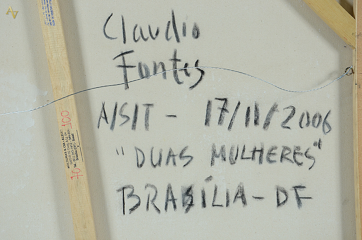 CLAUDIO FONTES - Duas mulheres - ast - 70 x 100 - 2006 - foto 4 de 4