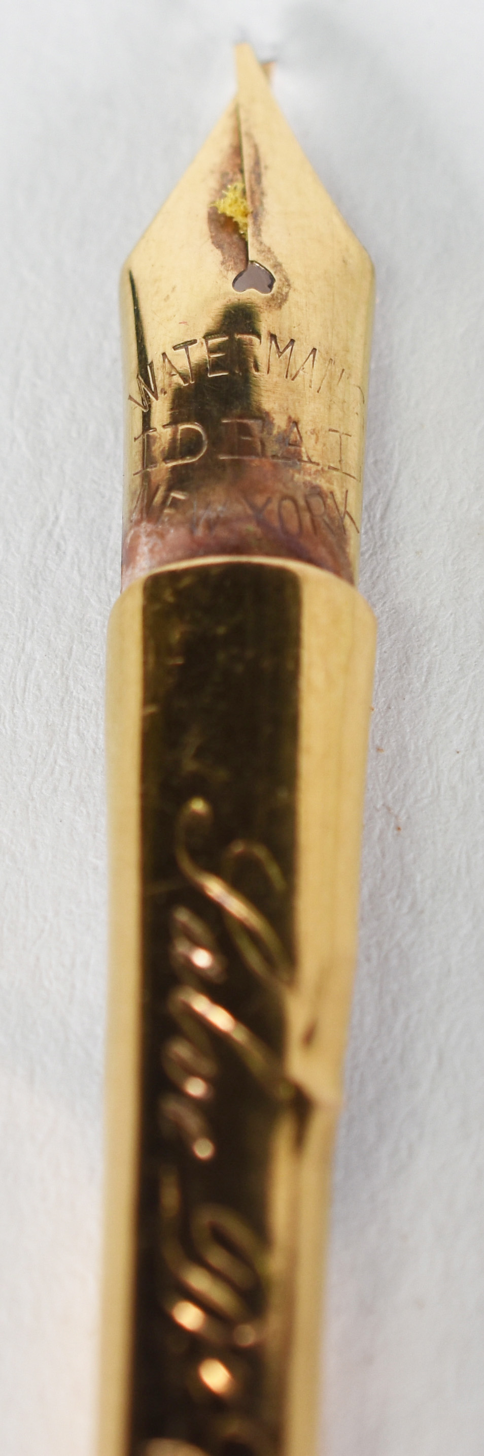 Tinteiro de bronze com pena de OURO 18 k contrastada, Waterman, New... - foto 6 de 8