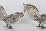 Par de galos de  prata contraste 833 mls . Peso... - Par de galos de  prata contraste 833 mls . Peso total 350g. (Por questão de segurança, essas peças não se encontram na loja).