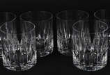 Seis copos curtos de cristal para whisky. - Seis copos curtos de cristal para whisky.
