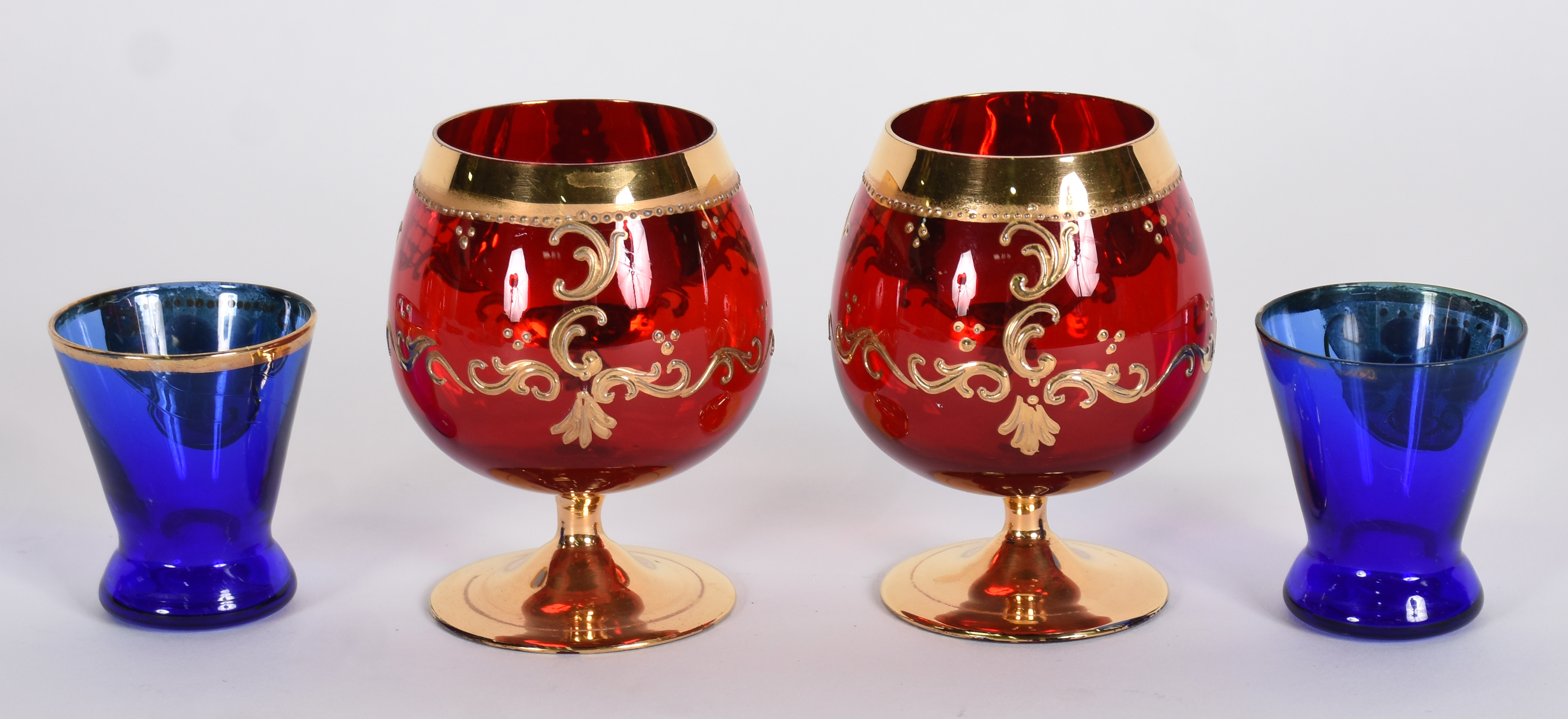 Dez taças de cristal veneziano : 4 para cognac e 6 para batida. - foto 3 de 3