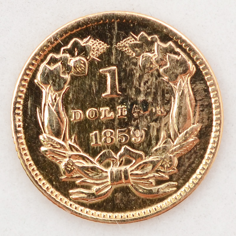 Raridade - Moeda US$ 1,00 (Dólar americano) em ouro título 900/1.000... - foto 2 de 2