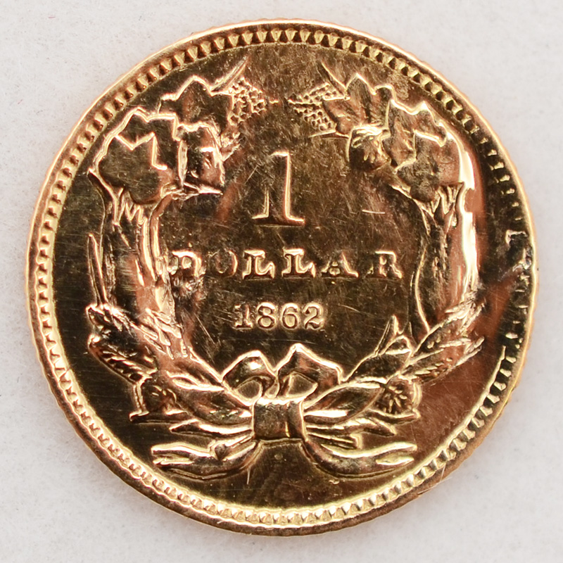 Raridade - Moeda US$ 1,00 (Dólar americano) em ouro título 900/1.000... - foto 2 de 2