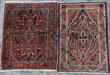 Dois pequenos tapetes orientais Tabriz. - Dois pequenos tapetes orientais Tabriz.