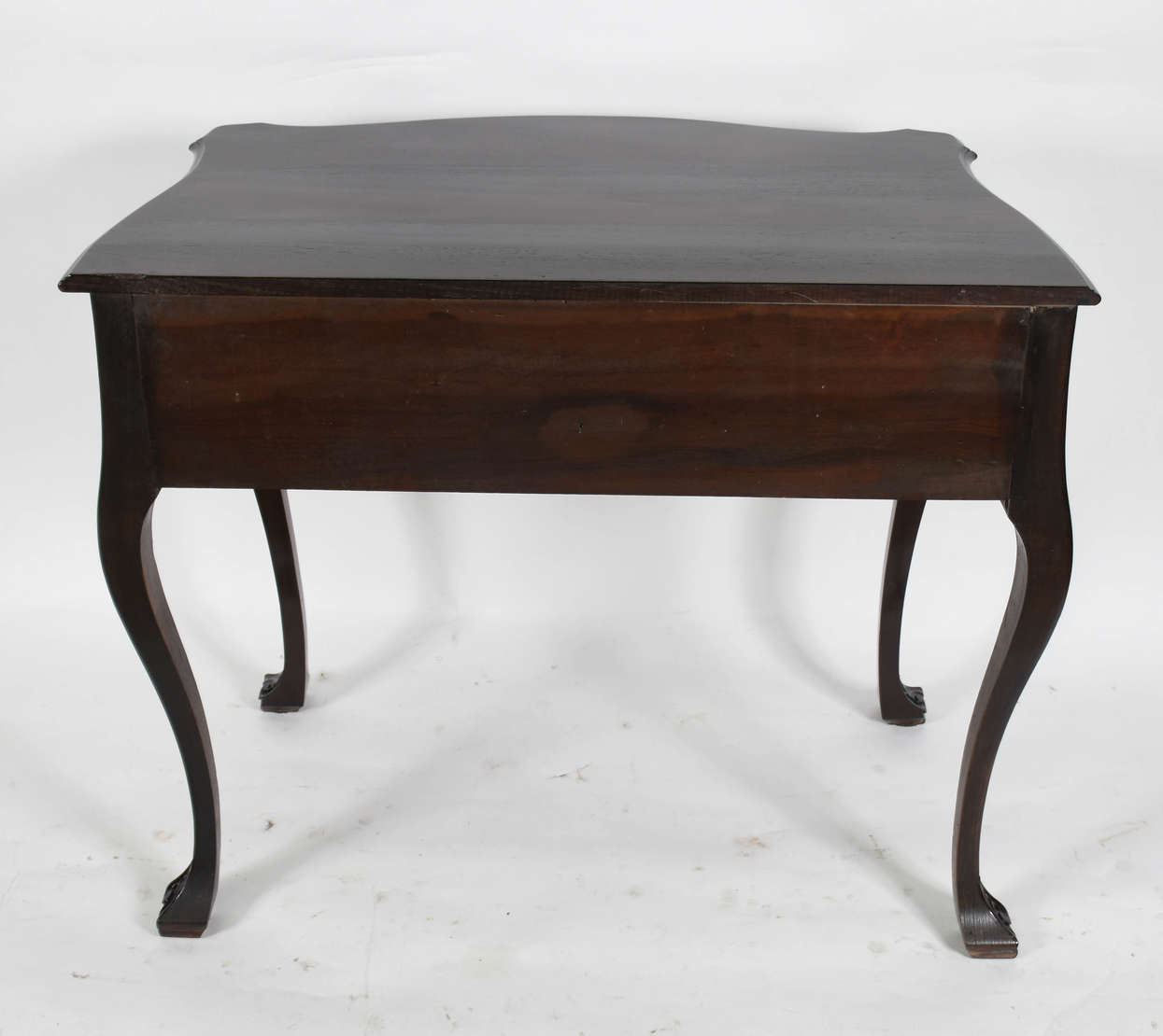 Mesa de encostar de madeira nobre, com 1 gaveta, estilo Dom José . - foto 5 de 5