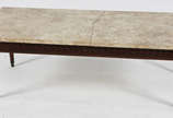 Conjunto de  mesa de centro ( tampo quebrado) e... - Conjunto de  mesa de centro ( tampo quebrado) e par de mesa laterais .