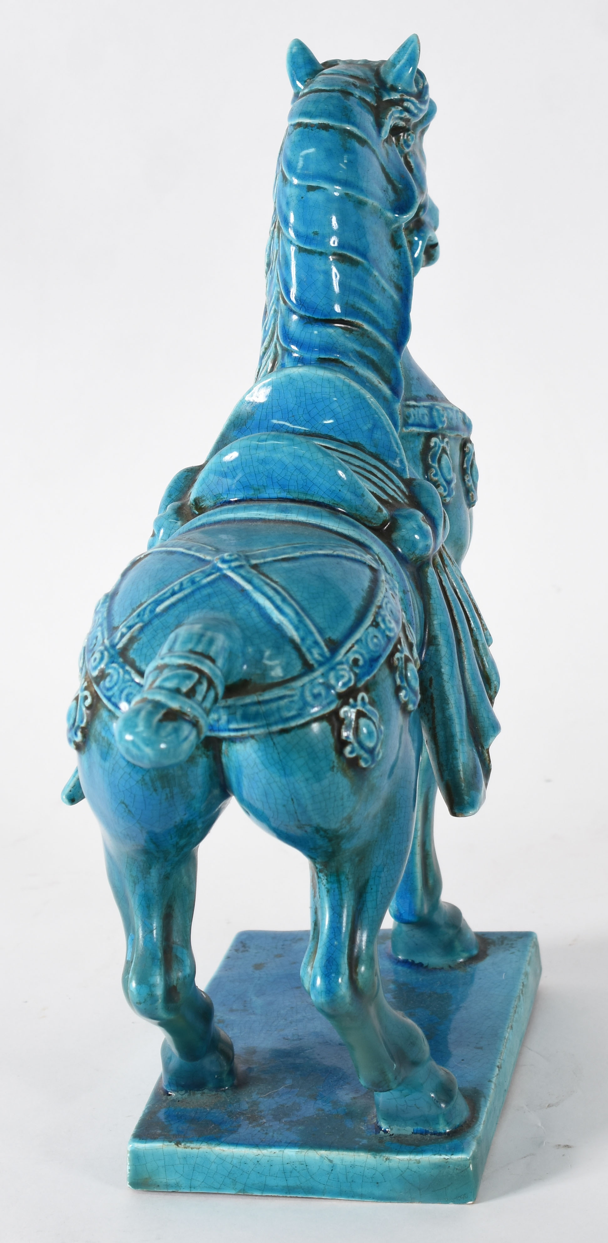 Estatueta de porcelana representando cavalo Bleu de Chine .( restauro... - foto 3 de 5
